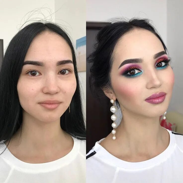 Приложение сделать макияж на фото 19 Times Makeup Made a BIG Difference Beauty, Facial hair, Makeup