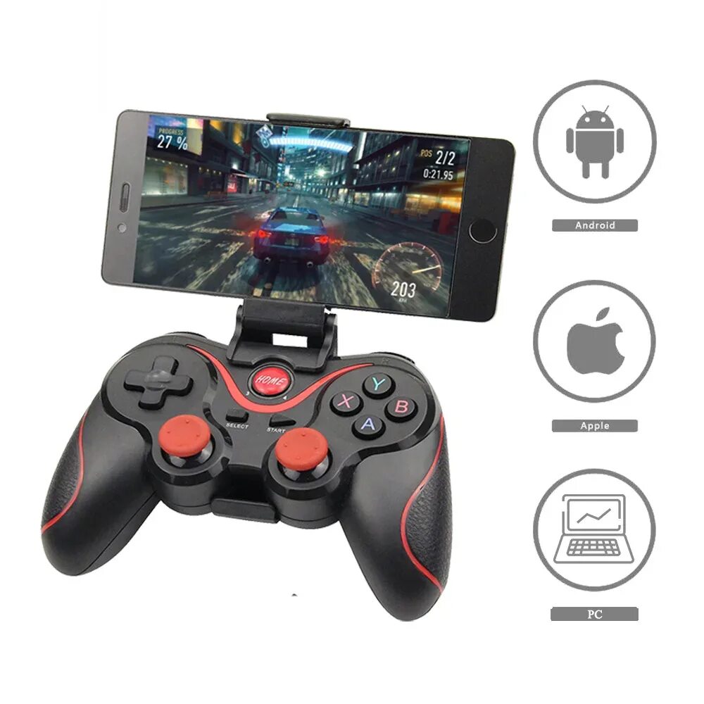 Приложения для подключения геймпада к телефону T3 X3 Wireless Bluetooth Gamepad Official App Game Pad Controller Joystick For I