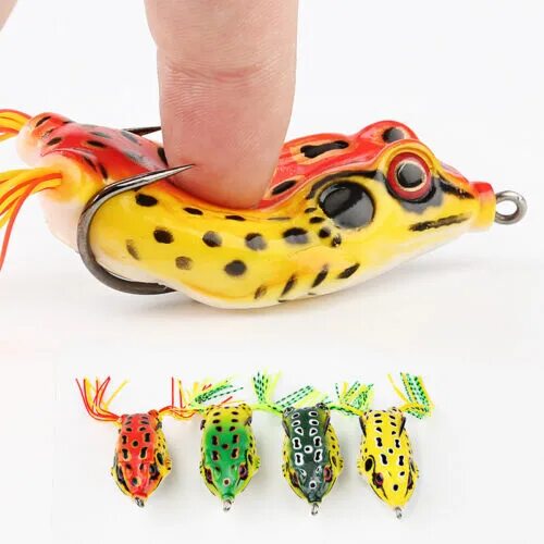 Приманка лягушка на щуку своими руками 50/20/10/5PCS Frog Luya bait Fishing Lure Crank bait Hooks Bass Bait Tackle LOT 