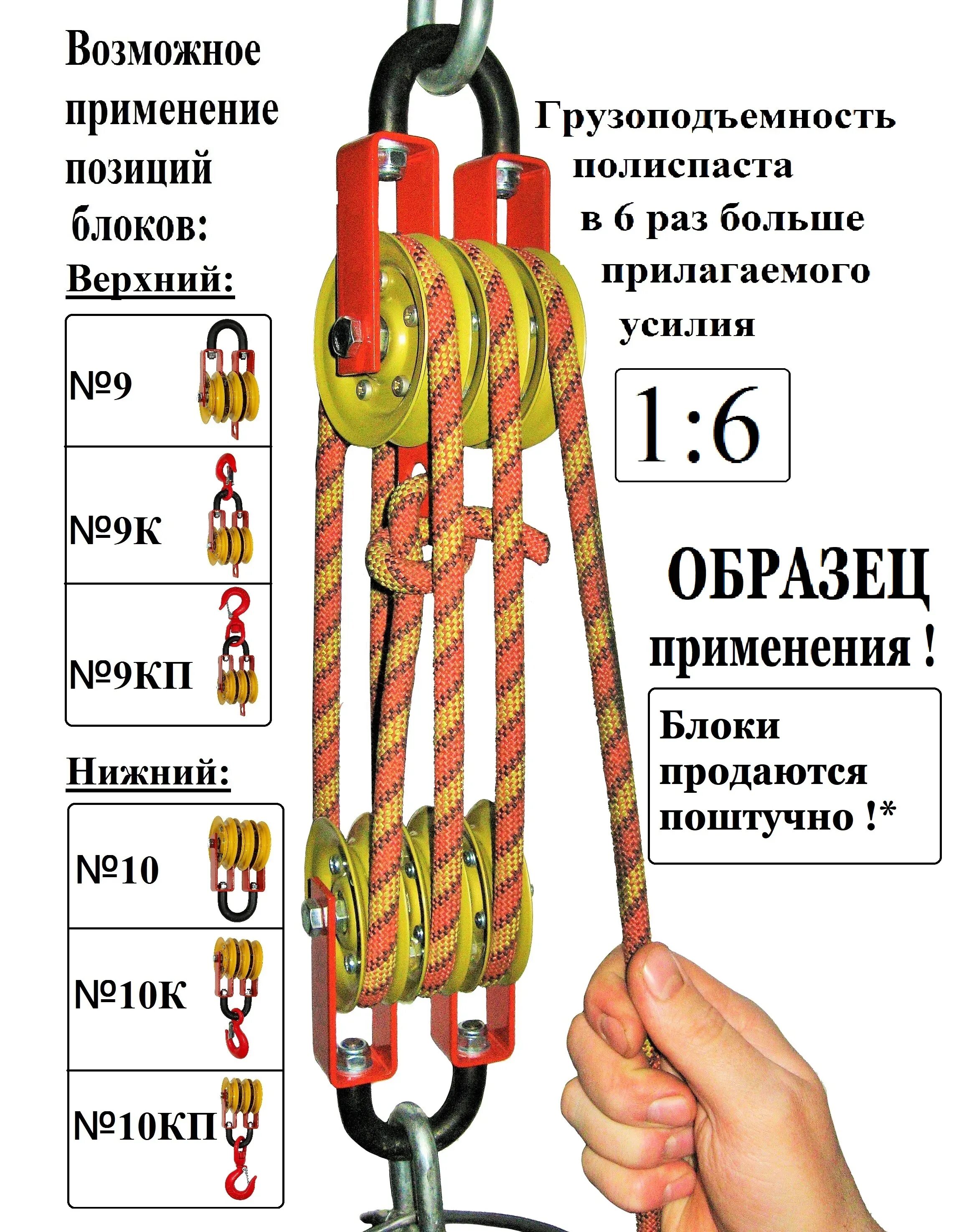 Применять при оснастке полиспастов Инструмент Подъемный ,Полиспаст блок № 10 "НИЖНИЙ" ,трехрольный.СТАЛЬ! на подшип