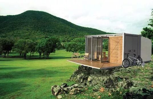 Пример альтернативного дома PREFAB FRIDAY: BARK All Terrain Cabin Container architecture, Shipping container