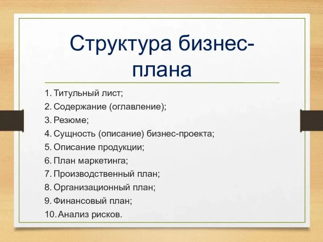 Пример бизнес плана дома Бизнес-план- для студентов