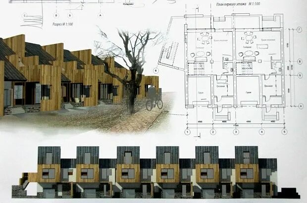 Пример блокированного дома Блокированный дом. Проекты 2014 Terrace house, Architecture, Facade