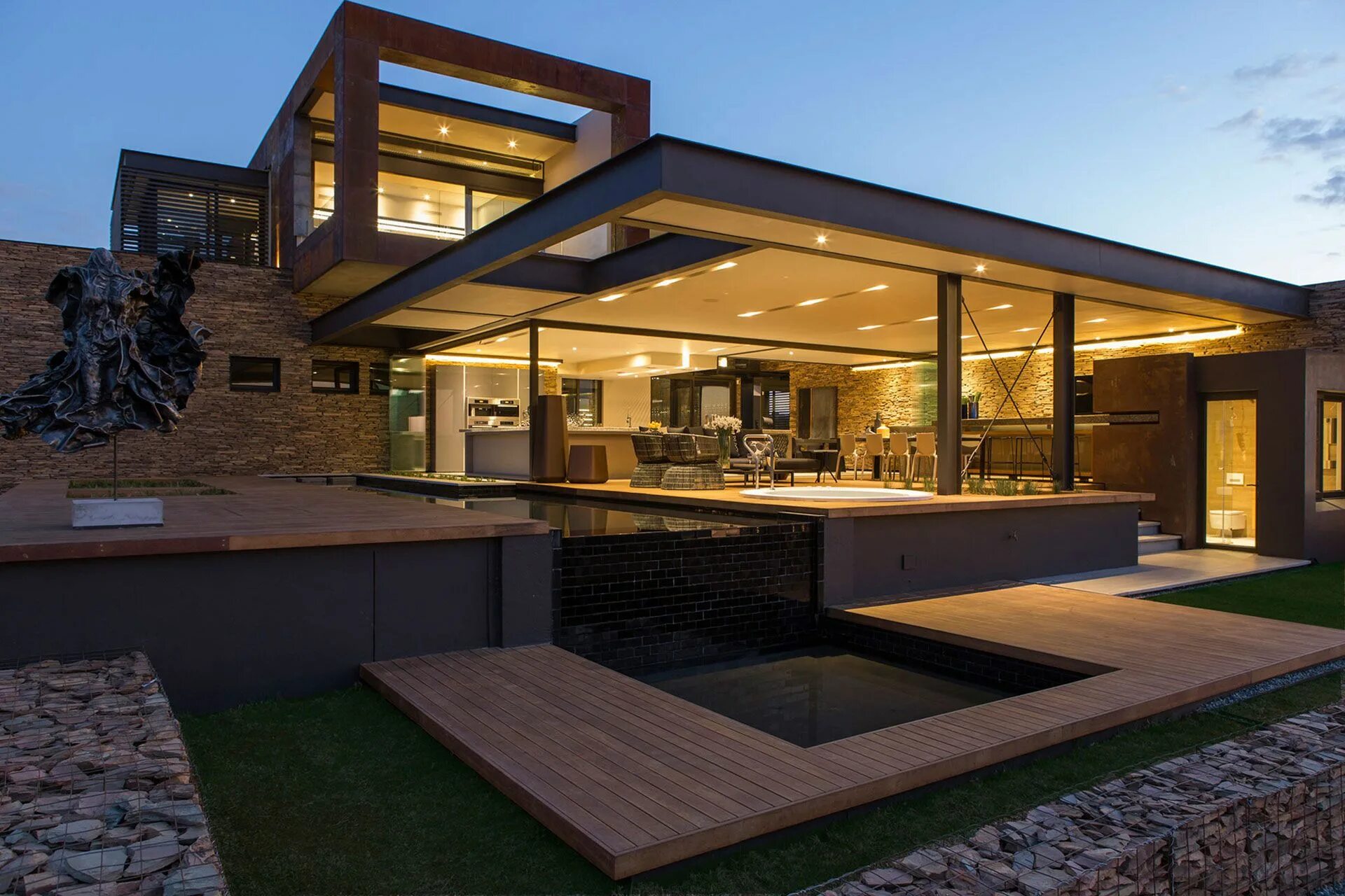 Пример дизайна частного дома Imposing modern residence in South Africa: House Boz Architect house, Modern hou