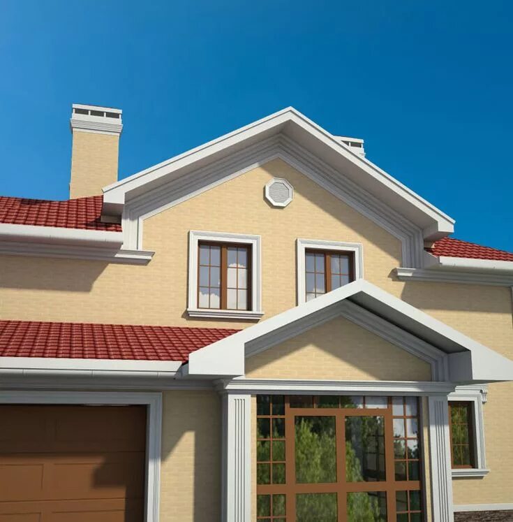 Пример дома покрашенные фасадной краской ral 8023 Exterior House Colors Combinations - 69+ Best Paint Color Ideas, pho. Exterior h