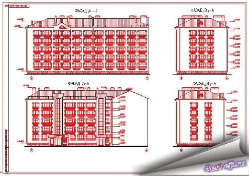 Пример фасада пятиэтажного дома в автокад Высота хрущевки пятиэтажки фото - DelaDom.ru