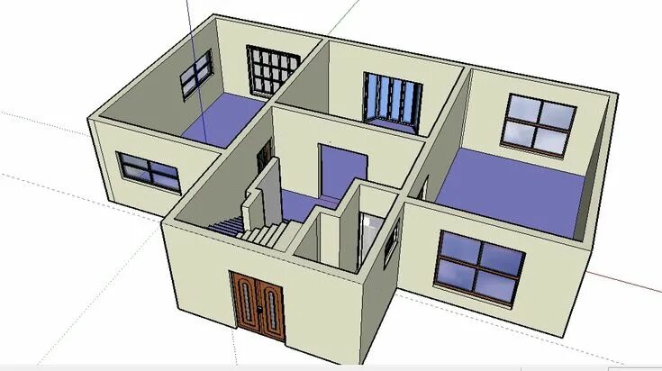 Пример информационной модели квартиры жилого дома Free Floor Plan Software - Sketchup Review Drawing house plans, Micro house plan