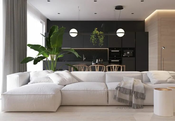 Пример интерьера в современном стиле Iris sofa Minimalist interior, Contemporary interior design, Modern houses inter