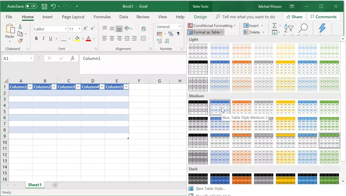 Пример красивого оформления таблицы How to make a table look good in Excel