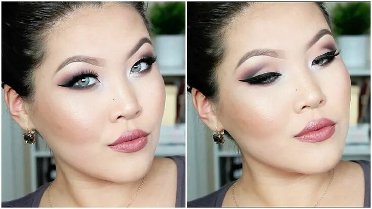 Пример макияжа для нависшего века ANGLED CUT CREASE EYE MAKEUP + Suitable for Hooded Eyes Makyaj fikirleri, Makyaj