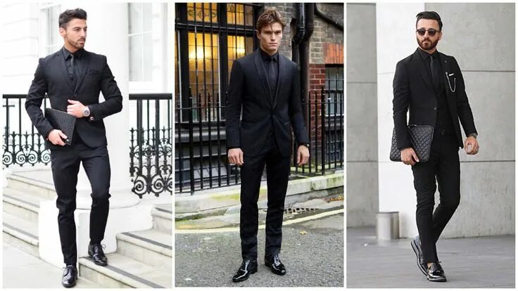 Пример мужского стиля The Most Stylish All Black Outfits for Men All black suit, All black outfit, Bla