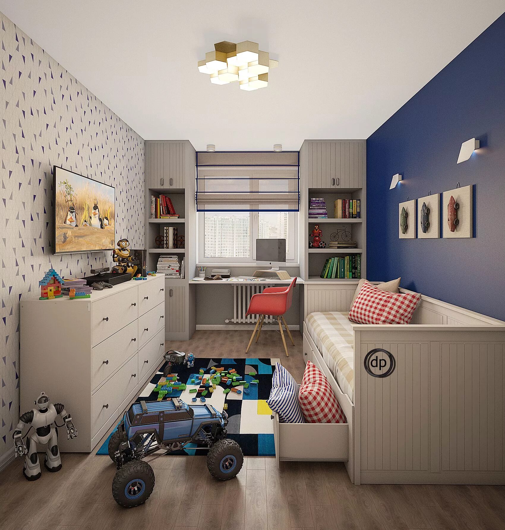 Пример оформления детской комнаты Детская для мальчика #kidsroom #baby #interior #boy #ikea #интерьер #детской #ма