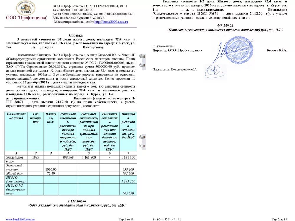 Пример отчета по оценке дома для суда Сроки отчета об оценке недвижимости: найдено 61 изображений