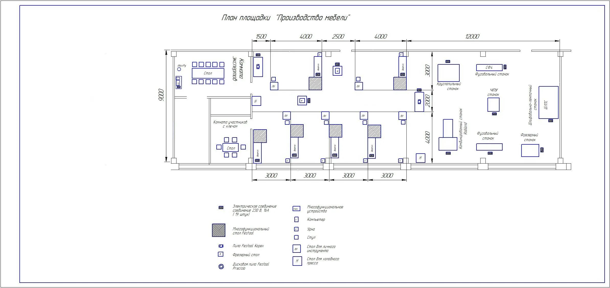 Пример планировки цеха Планировка помещения - План производство мебели.jpg