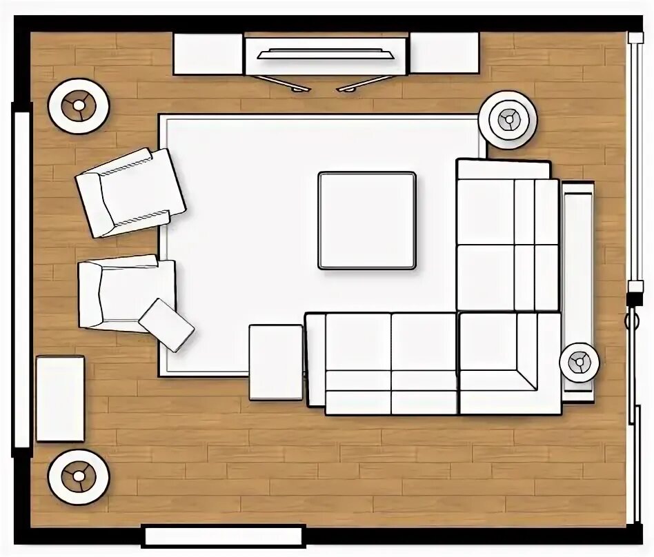 Пример планировки зала Loading... Family room layout, Living room furniture layout, Living room remodel