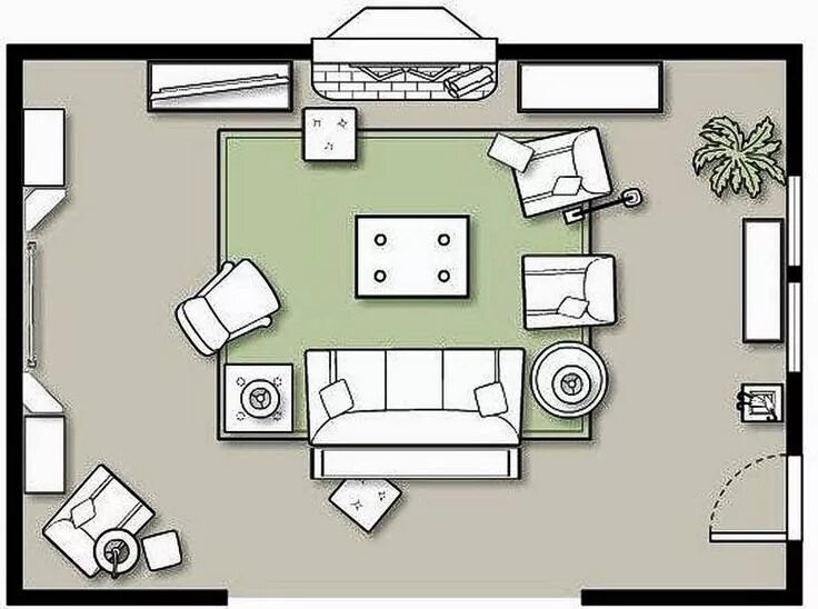 Пример планировки зала Похожее изображение Livingroom layout, Living room furniture layout, Living room