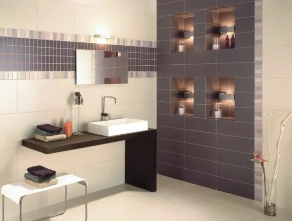 Пример плитки в ванной фото The Art of Tiles: Stylish Bathroom Inspirations Stylish bathroom, Bathroom inspi