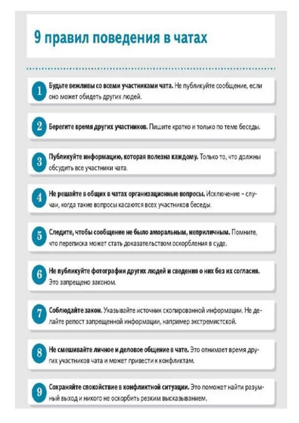 Пример правил чата дома "МОУ СШ № 50 Дзержинского района Волгограда" - Для Вас, родители!