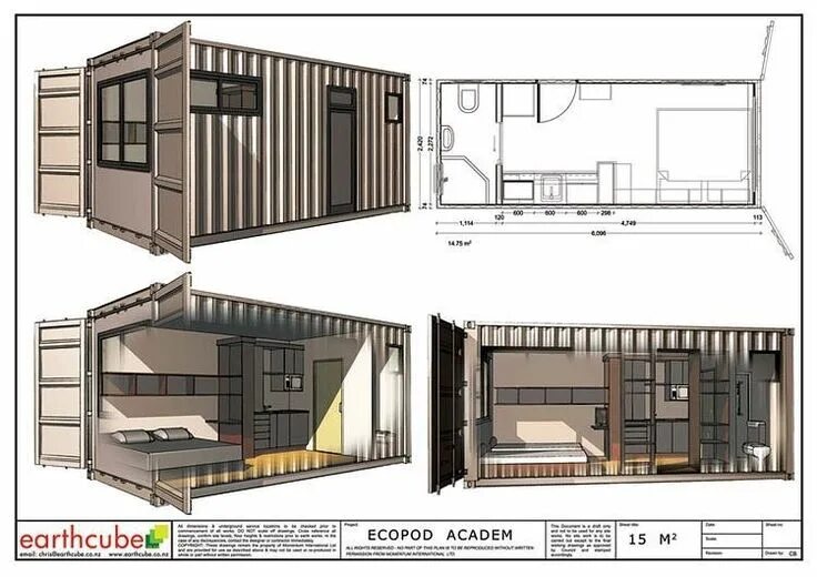 Пример проекта дома из морских контейнеров CONTΛINER HOME on Instagram: "* Get the (Detailed Plans + Step-by-Step Instructi