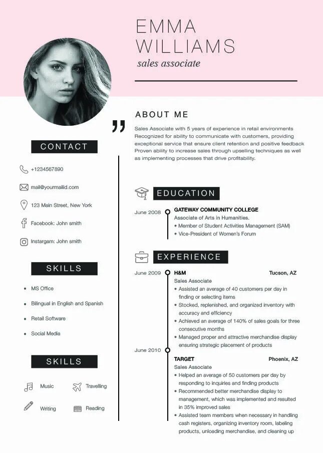 Пример резюме дизайнера интерьера Professional resume writing and resumes design. Resume proofreading. in 2022 Res