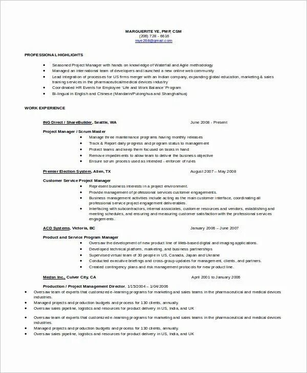 Пример резюме мастера маникюра Scrum Master Resume Examples Elegant 8 Sample Scrum Master Resumes Pdf Resume ex