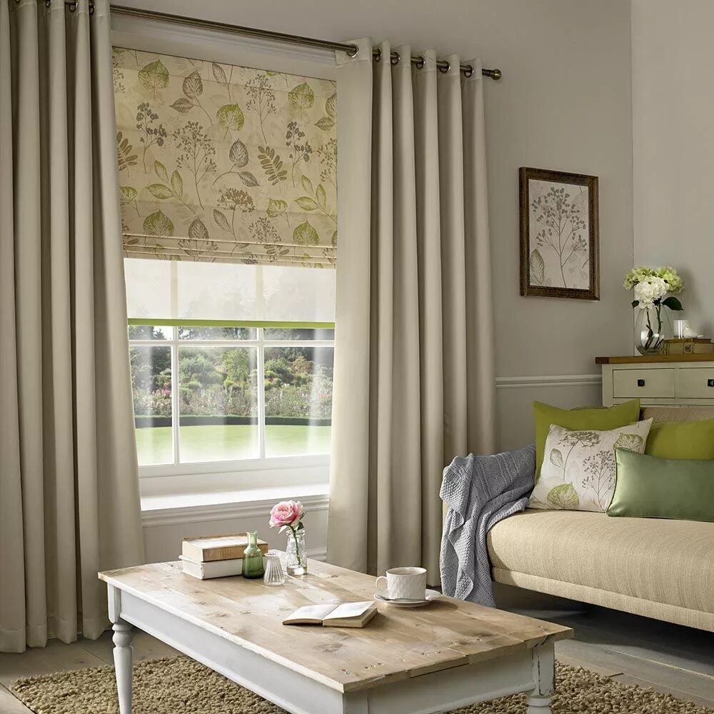 Пример штор в интерьере Roman Blinds - Made to Measure from Bolton Blinds Living room blinds, Blinds des