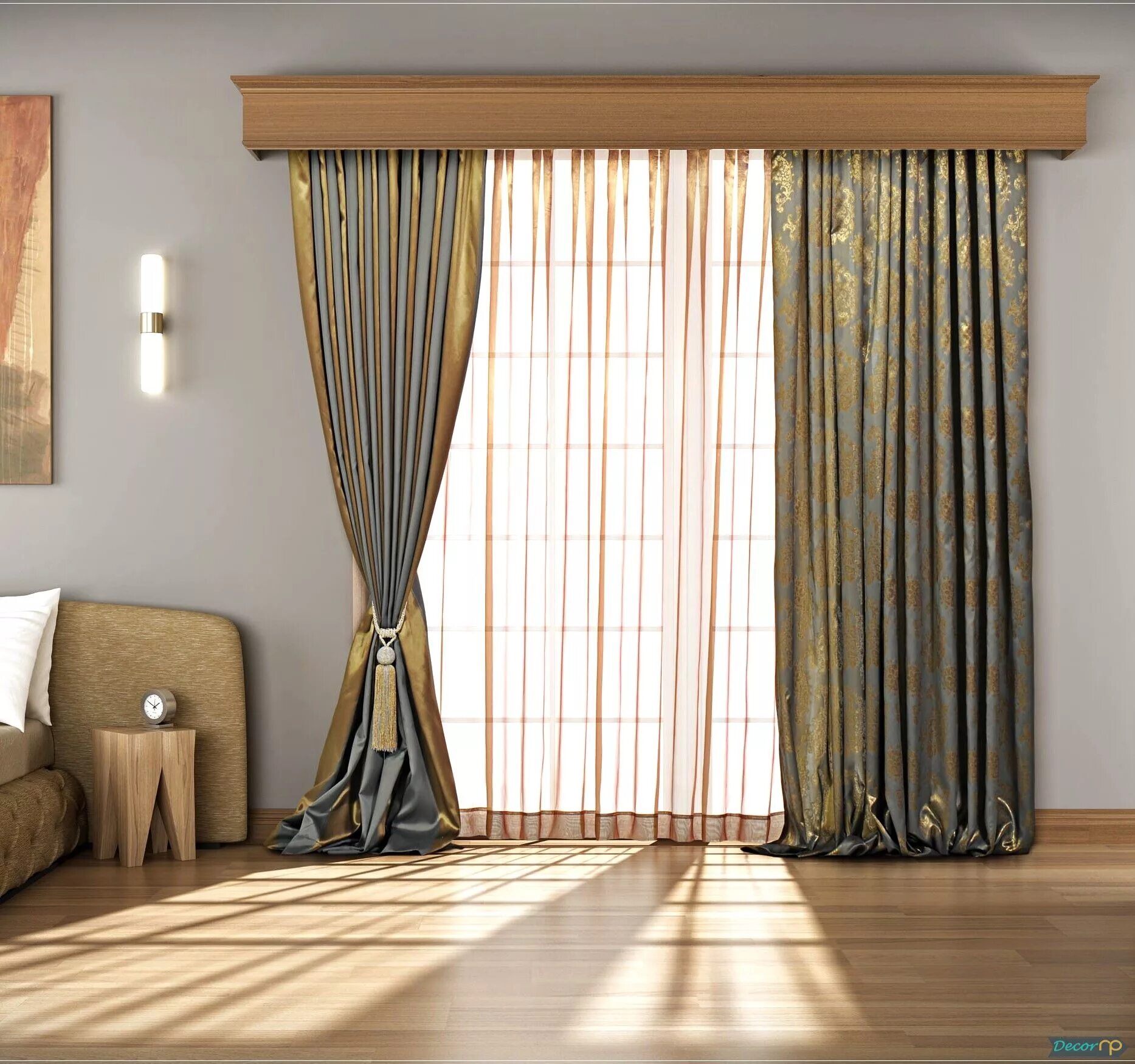 Пример штор в интерьере New Modern Curtain Designs 2019 DecorNP