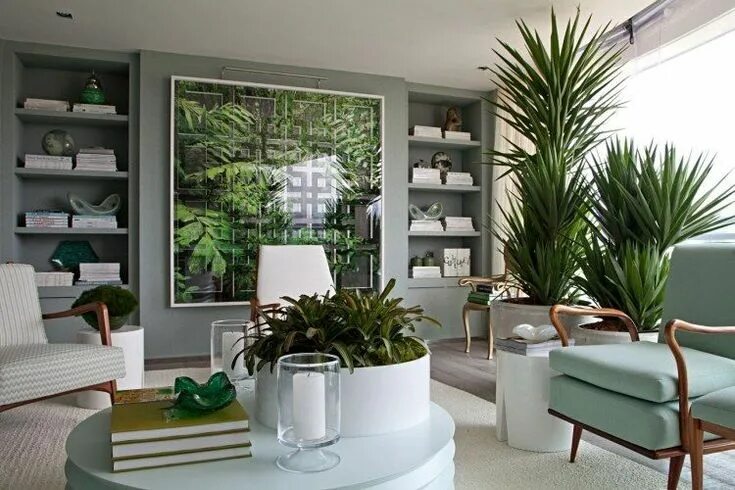 Пример цветов в интерьере Déco maison: 25 photos pour intégrer les plantes et les fleurs! Decoração, Home,