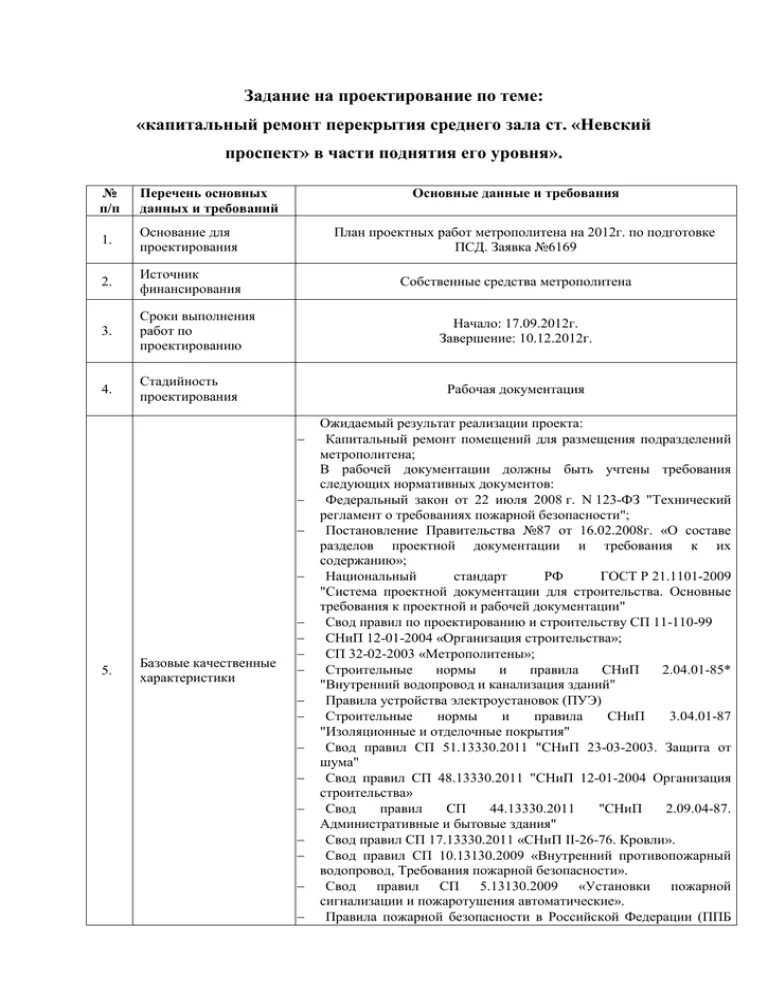 Пример технического задания на проектирование жилого дома Техзадание на строительство