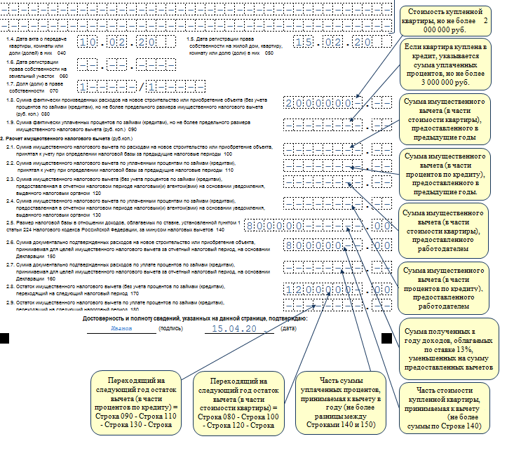 Пример заполнения декларации дома Как заполнять налоговую декларацию по ипотеке
