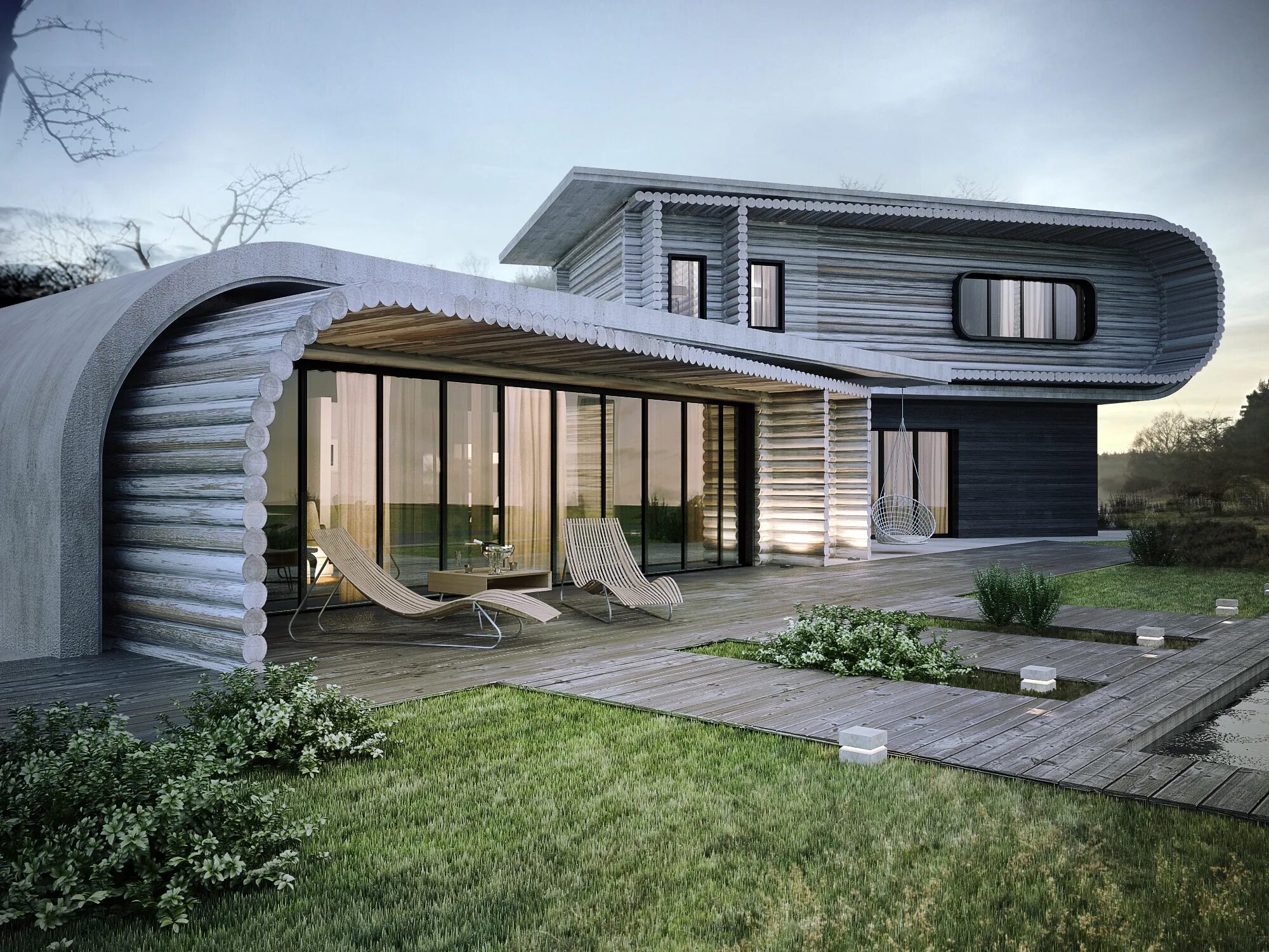 Примеры частных домов S-House :: Behance