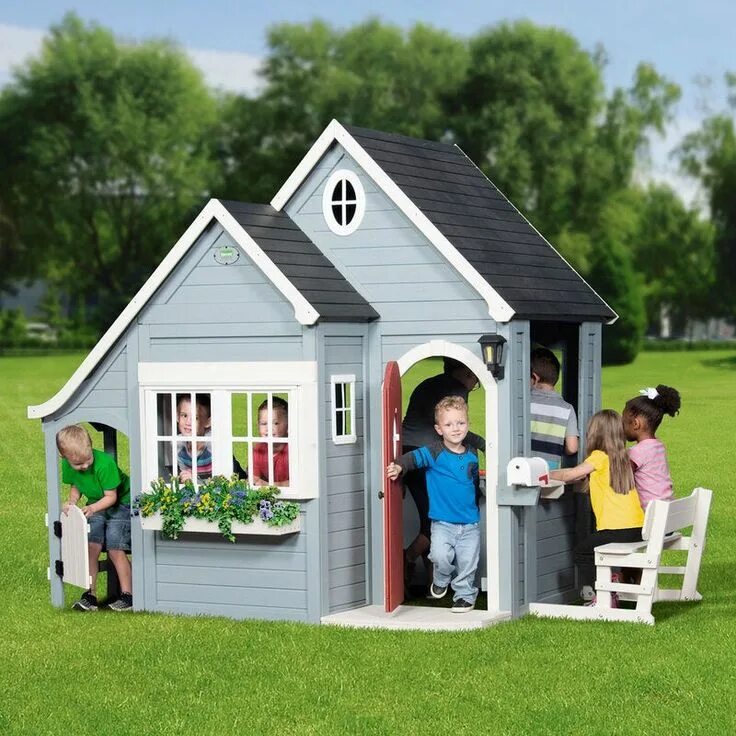 Примеры детских домов BYD Spring Cottage Cubby House Play houses, Cottage outdoor, Cedar playhouse