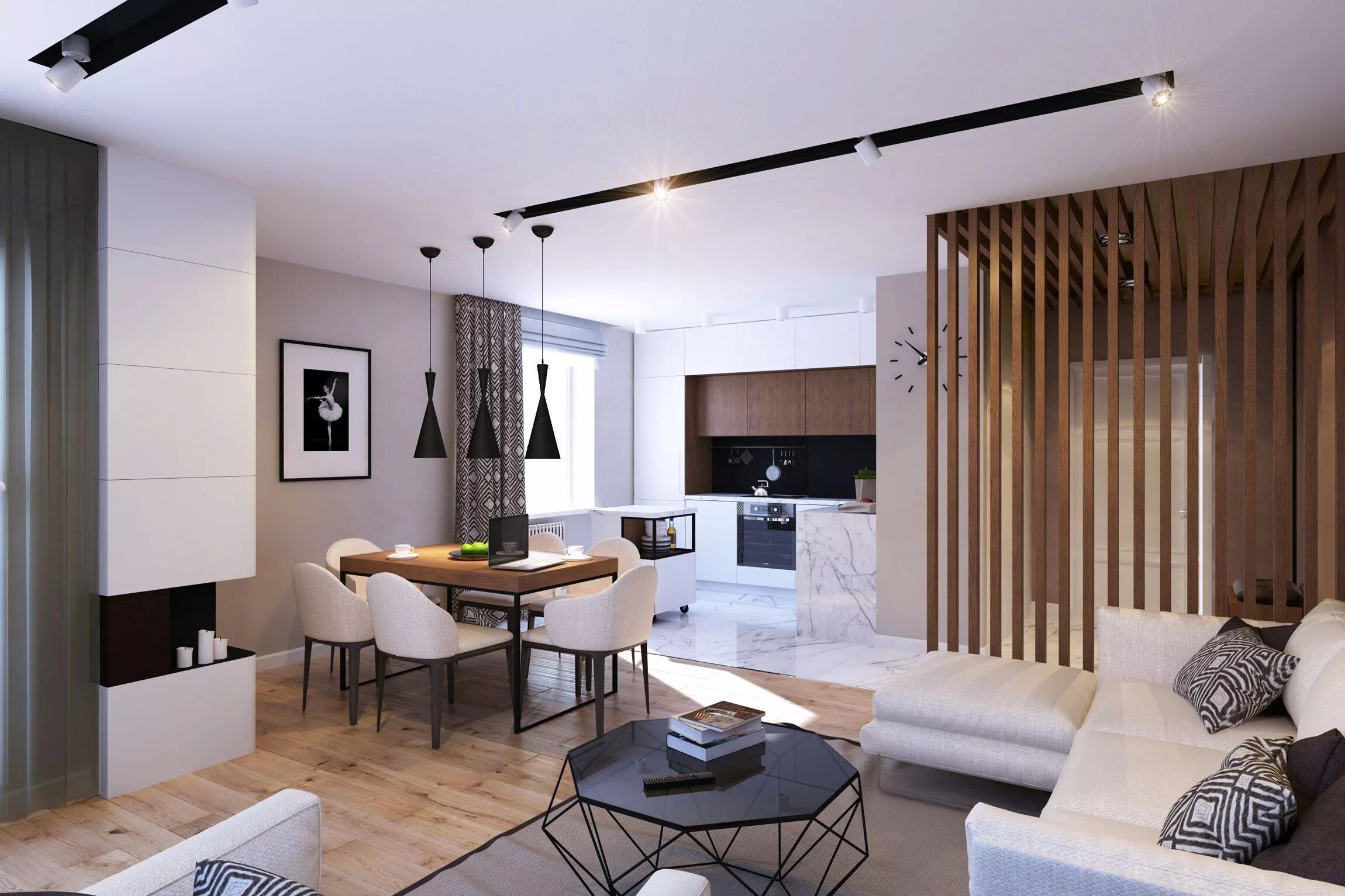 Примеры дизайна интерьера квартир Bogatyrskiy-Modern-Apartmán-04 Modern apartment design, Apartment design inspira