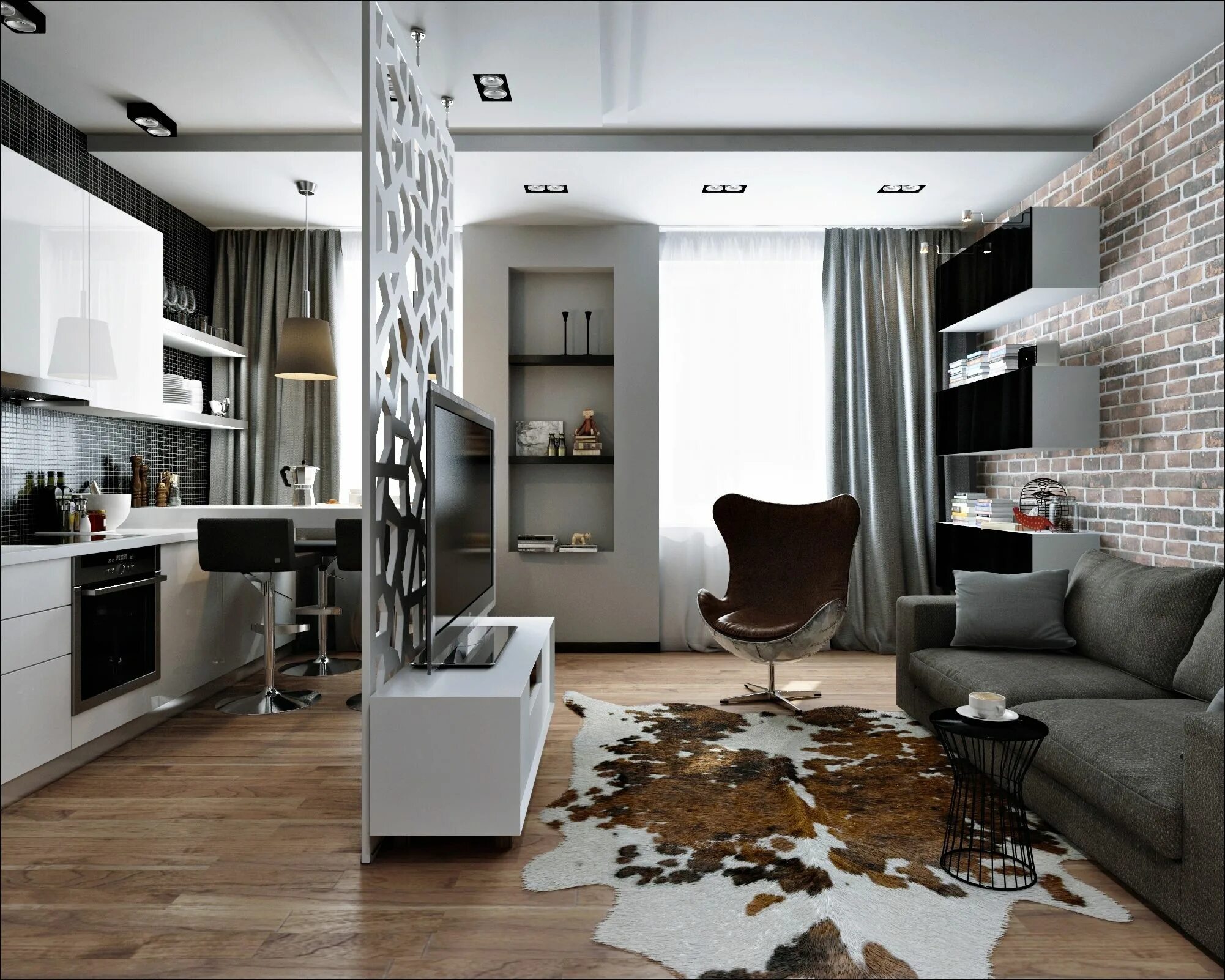 Примеры дизайна квартир студий Pin by Svetlana Yurkova on 33 квадрата Small apartment design, Apartment design,