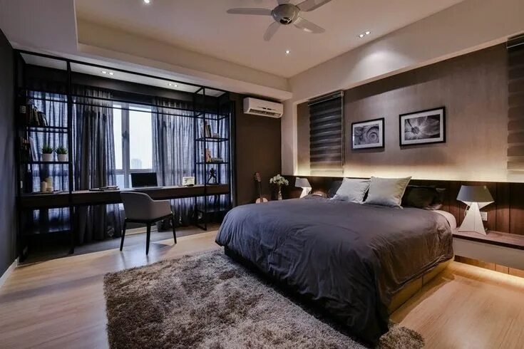 Примеры дизайна спальни Pin by Gaya on Спальня Contemporary modern bedroom, Condominium design, Bedroom 