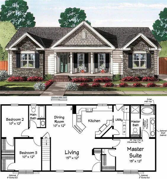 Примеры домов 100 кв Classic curb appeal #housing Dream house plans, New house plans, House blueprint