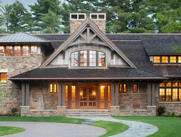 Примеры домов Rustic Retreat - Northern Wisconsin Luxury homes exterior, Rustic house, House d