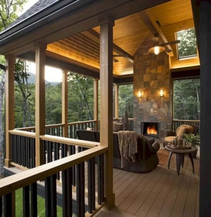 Примеры домов с террасой 8 Ways To Have More Appealing Screened Porch Deck House design, Outdoor living, 