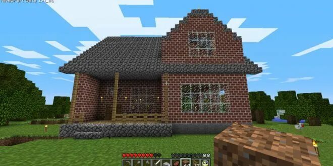 Примеры домов в майнкрафте Cozy 2 Story Brick House Brick house designs, Minecraft houses blueprints, Minec