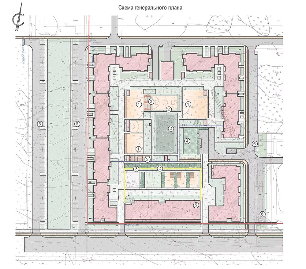 Примеры генпланов многоэтажных жилых домов Многоэтажный жилой дом с объектами соцкультбыта и подземным паркингом АРС-СТ
