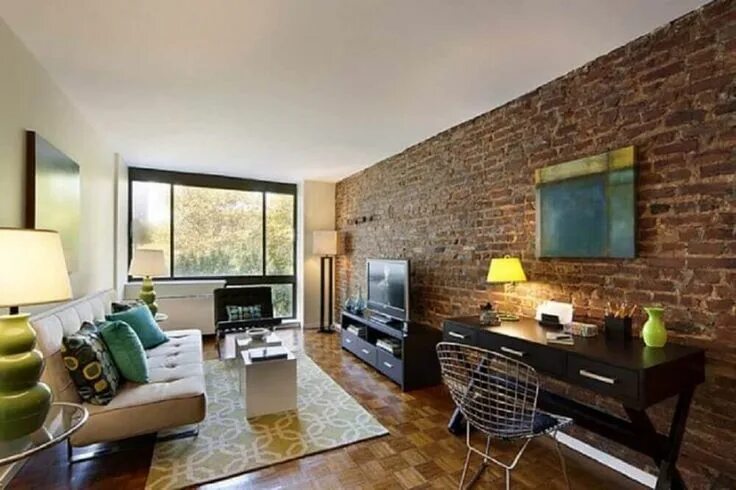 Примеры интерьера стен Pin by Ana on DÉCOR SALAS ( Living ) Brick living room, Exposed brick wall livin