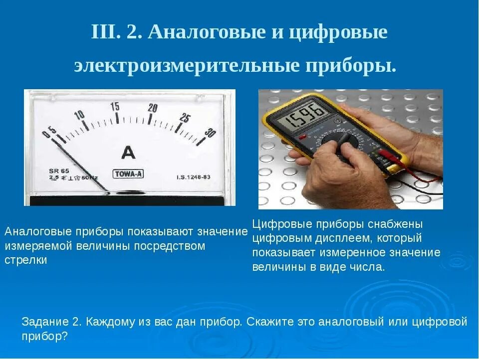 Примеры измерительных приборов дома Аналоговые и цифровые измерительные приборы