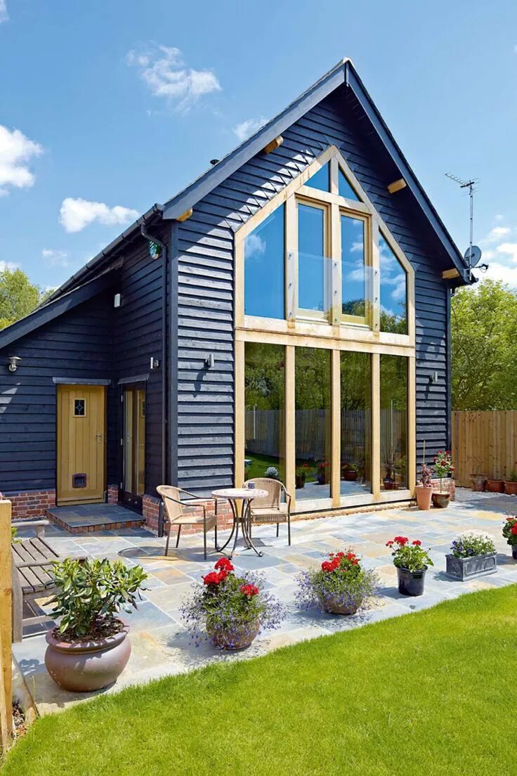 Примеры каркасных домов Charming Oak Frame Self-Build Home in Cambridgeshire