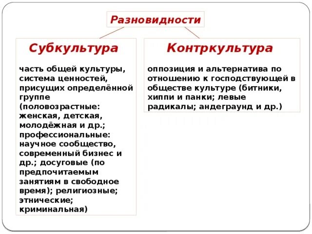 Примеры контркультурного российского молодежного стиля 1.10. Понятие культуры. Формы и разновидности культуры