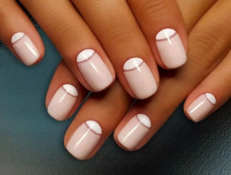 Примеры короткого маникюра Pin on nails Moon nails, Manicure, Hair and nails