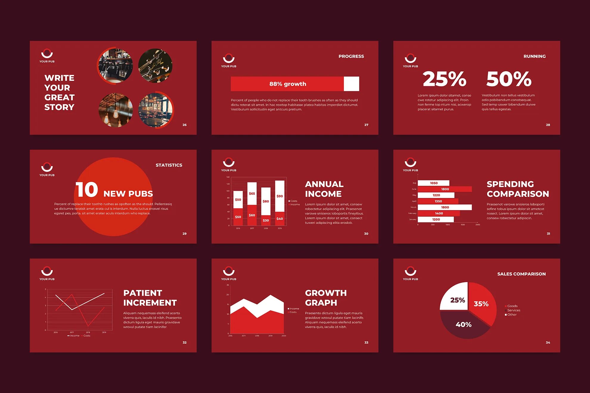 Примеры красивого оформления Pub PowerPoint Presentation Template :: Behance