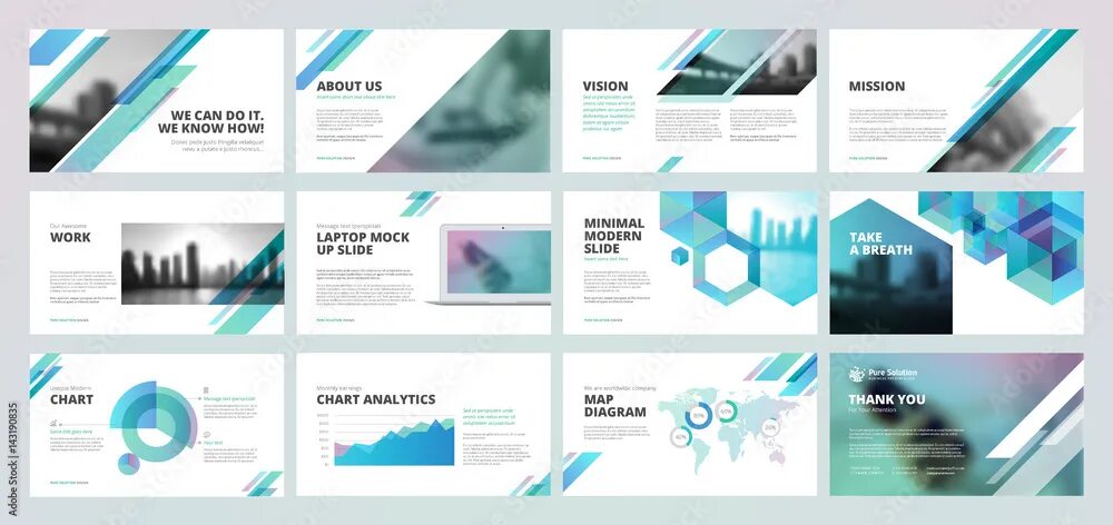 Примеры красивого оформления презентаций Business presentation templates. Set of vector infographic elements for presenta