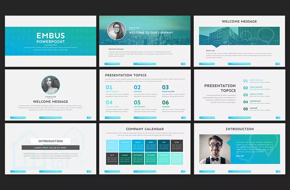 Примеры красивого оформления презентаций Embus PowerPoint template (14358) Presentation Templates Design Bundles