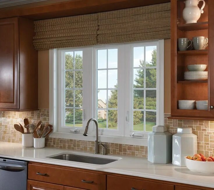 Примеры кухонь с окном в частном доме Kitchen Windows Ideas DECOR IT'S Kitchen backsplash designs, Classy kitchen, Gla