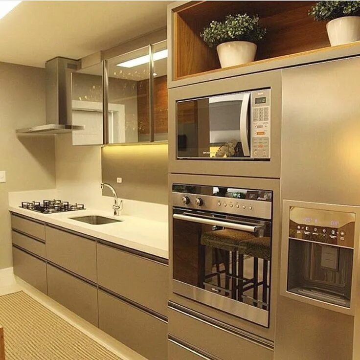 Примеры кухонь со встроенной техникой фото Decore seu estilo on Instagram: "Show de cozinha!! By @danielilianarquitetura #a